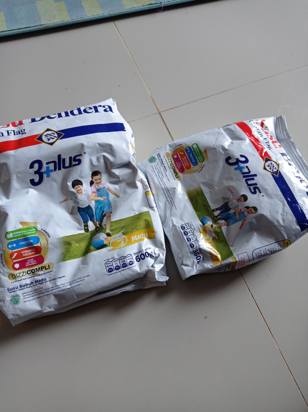 Susu Bendera 3+ 4-6 Tahun Rasa Madu 600 gr Free Susu Bendera 3+ Rasa Madu 360 gr | Shopee ...