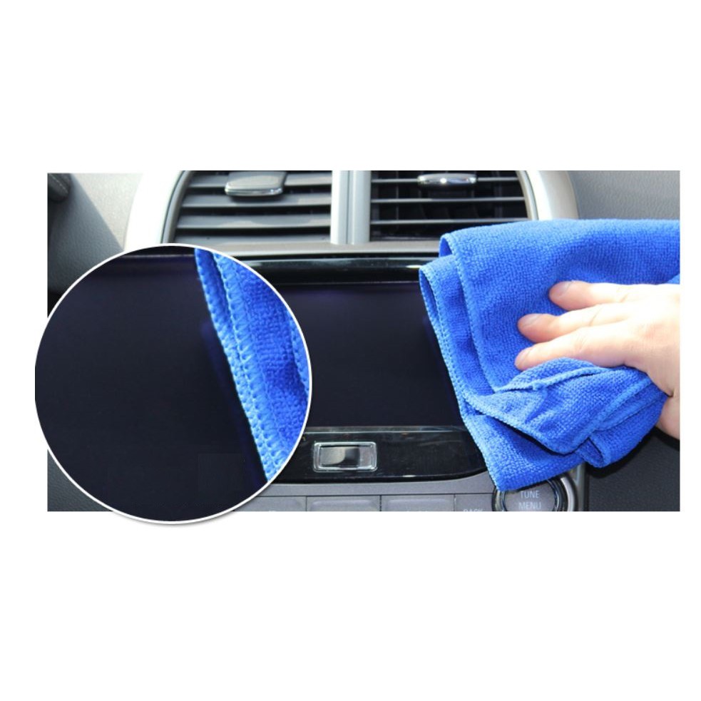 Lap cuci mobil motor microfiber micro fiber kain BIRU daya serap air tinggi anti debu anti lecet