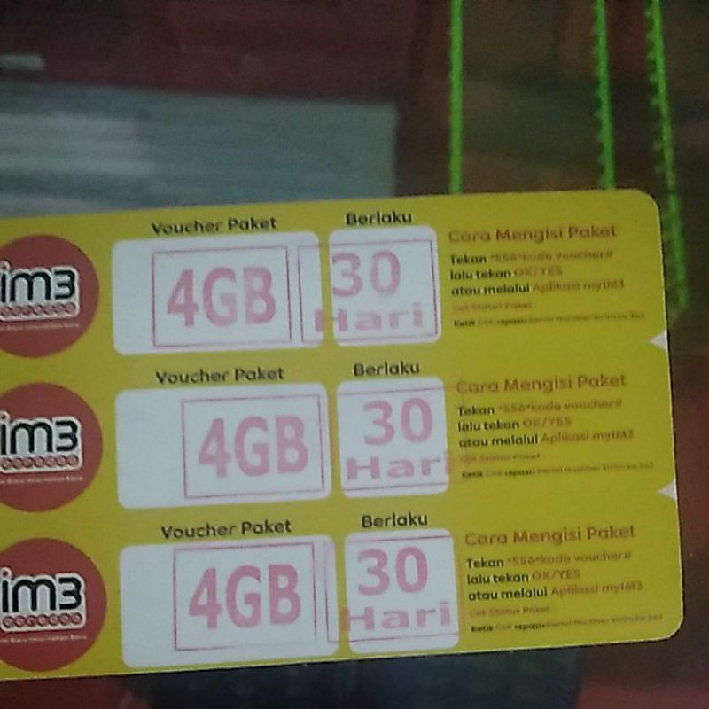 voucher im3 4GB