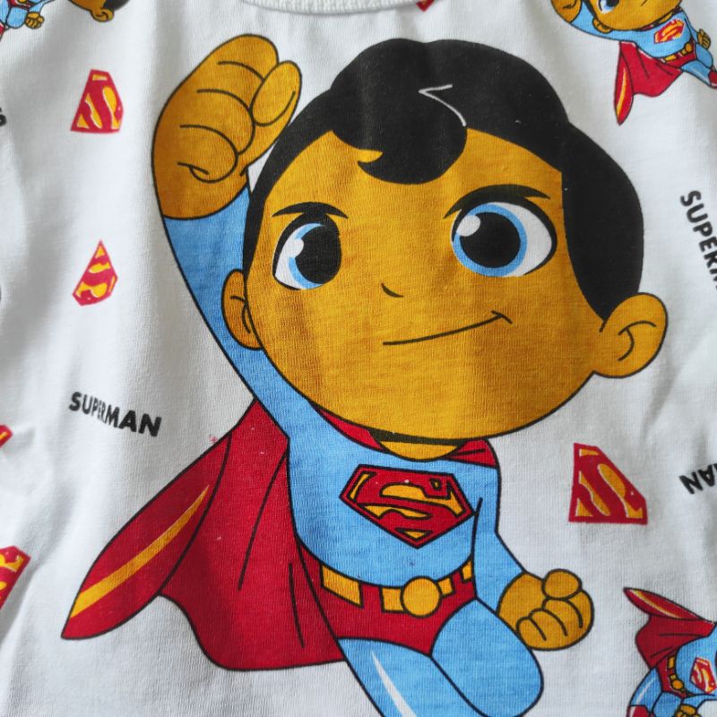 LL SUPERMAN Setelan baju katun celana jeans anak bayi