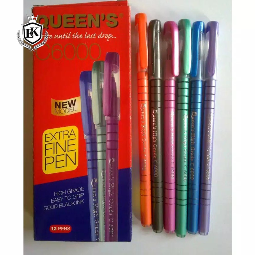 

Pulpen Bolpen Bolpoint Queen's C6000