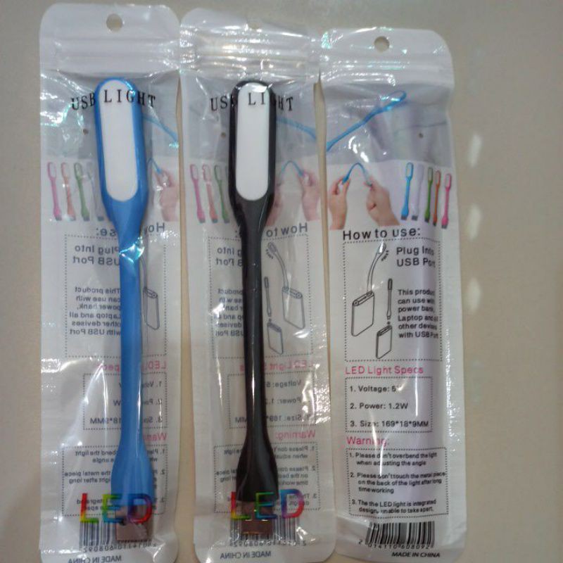 Lampu LED Sikat USB Stick-Plastik