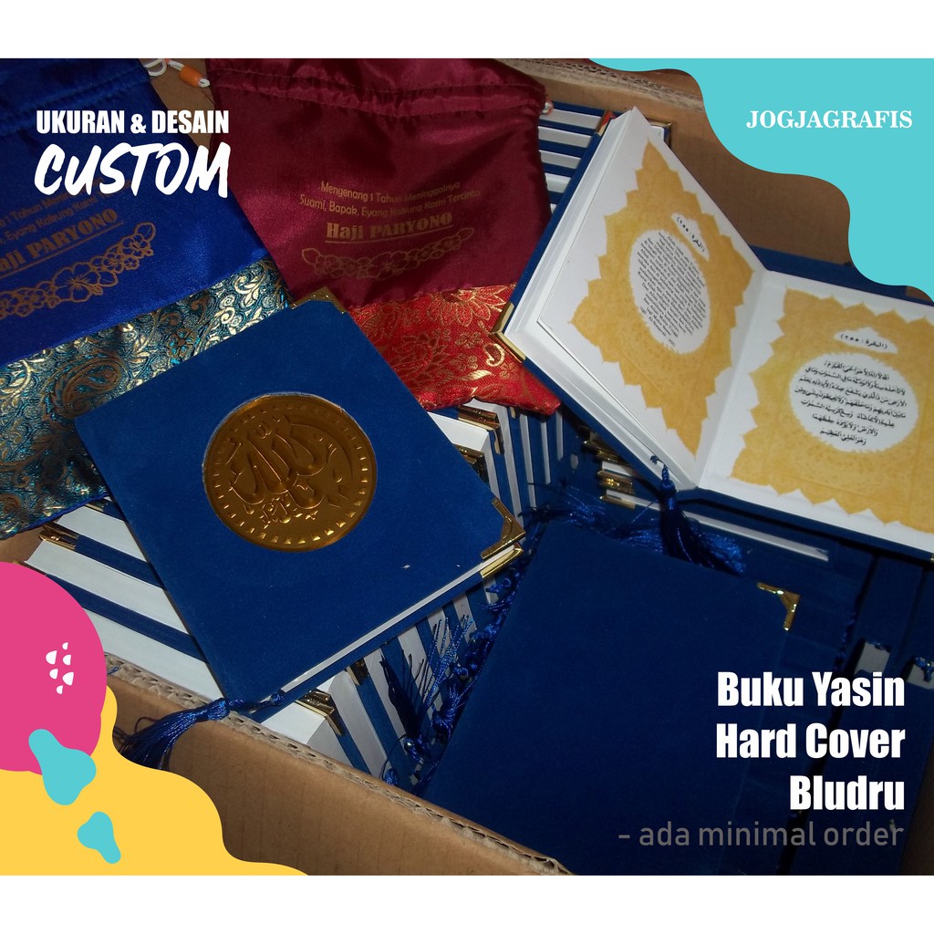 Cetak Buku Yasin Hard Cover Bludru/Yasin Tahlil/Yasin Murah/Yasin/custom