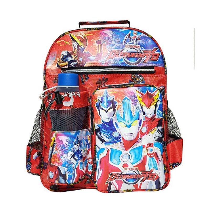 Tas ransel anak karakter Ultraman gratis botol minum - tas anak