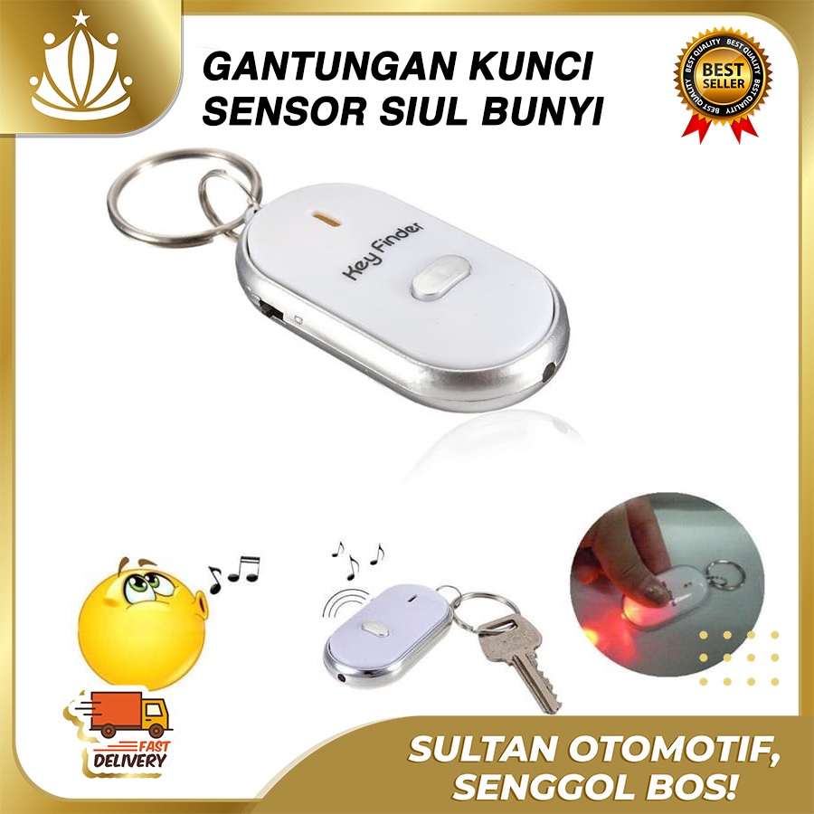 Gantungan Kunci Siul Anti Hilang Lupa Key Finder Keychain Senter LED