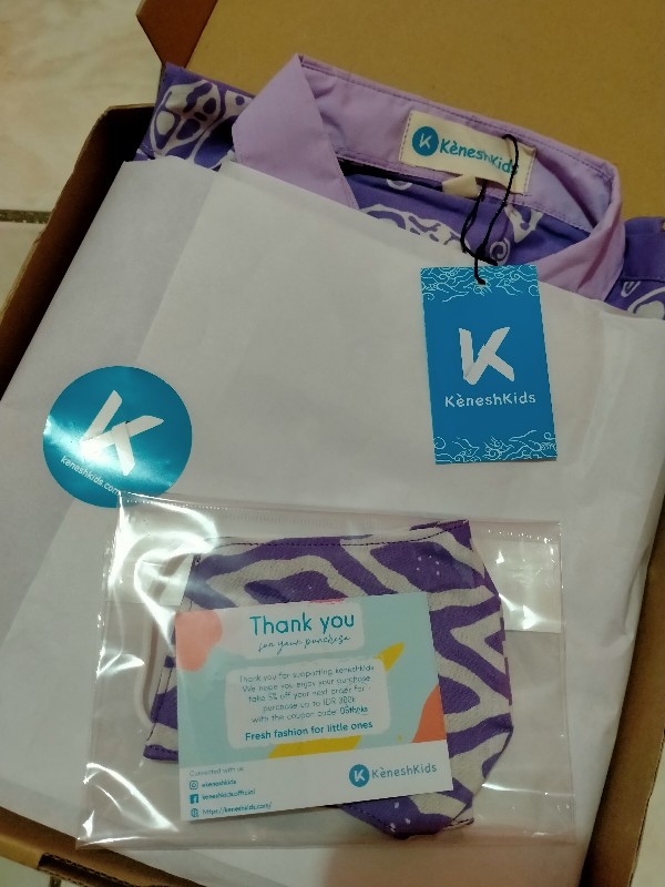 Kemeja Batik Anak Cowok / Laki Laki Keneshkids 1- 12 Tahun