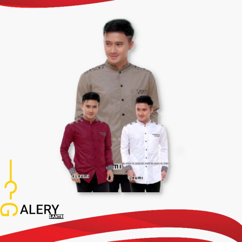 Koko syubbanul muslimin Koko baju/Koko kombinasi batik/Koko elrumi/Koko pria dewasa