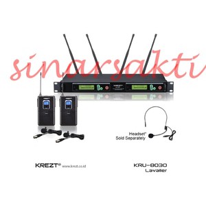 Mic Wireless Krezt KRU 8030 ( Clip on + Clip on )