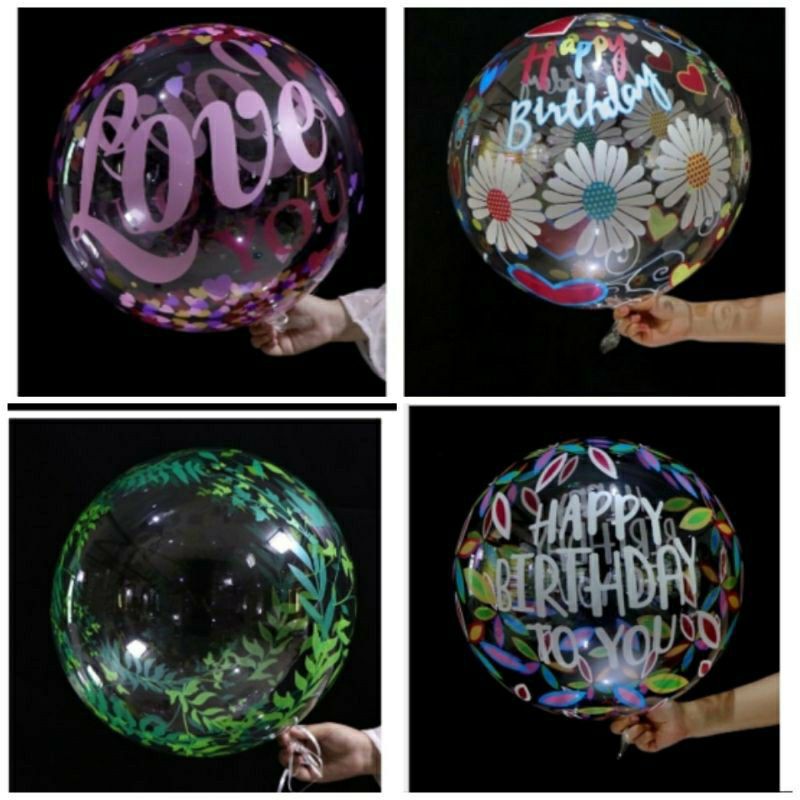 BALON PVC BOBO 18 INCH TRANSPARAN MOTIF / BALON BOBO 18 INCH MOTIF / BALON BOBO MOTIF 18 INCH / BALO
