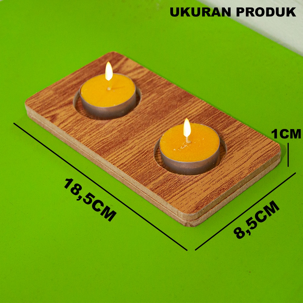 Tempat Lilin Tea Light Candle Holder Minimalis Bahan MDF - CR006