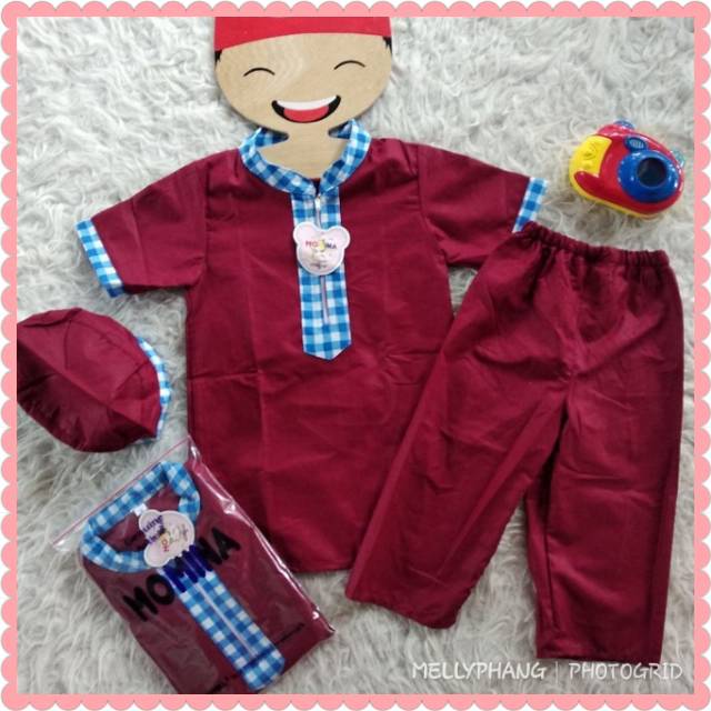 Koko turki momina KIDS dengan peci 1-5thn  good quality