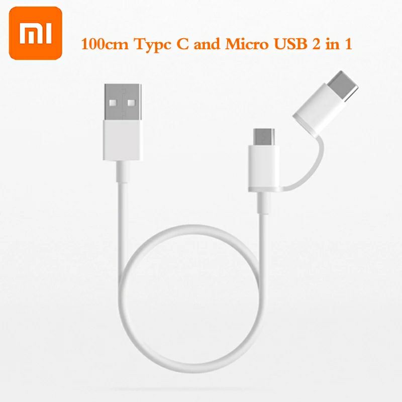 Xiaomi 2-in-1 Kabel USB Dengan Type C 1 Meter