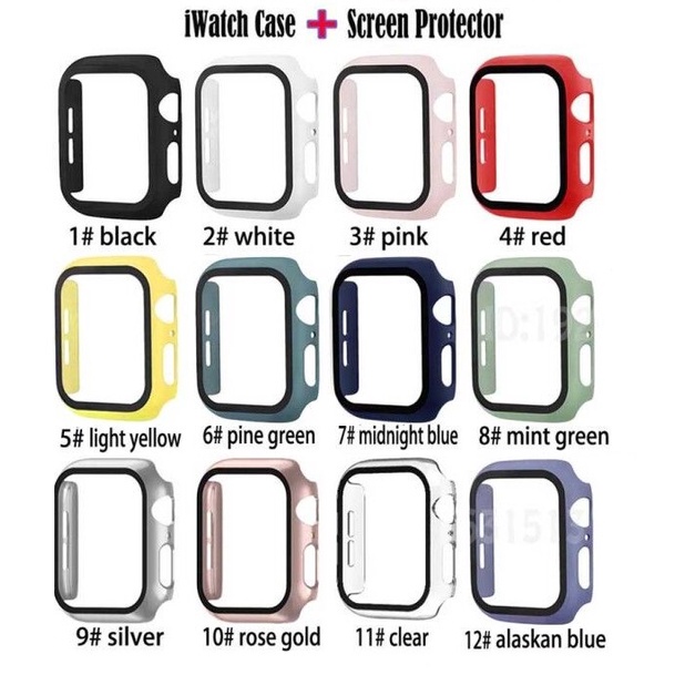 Case Pelindung Layar Dan Bumper Ukuran 41mm 40mm Untuk Apple Watch Serie 7 6 5 4 3 2 1 SE 45mm