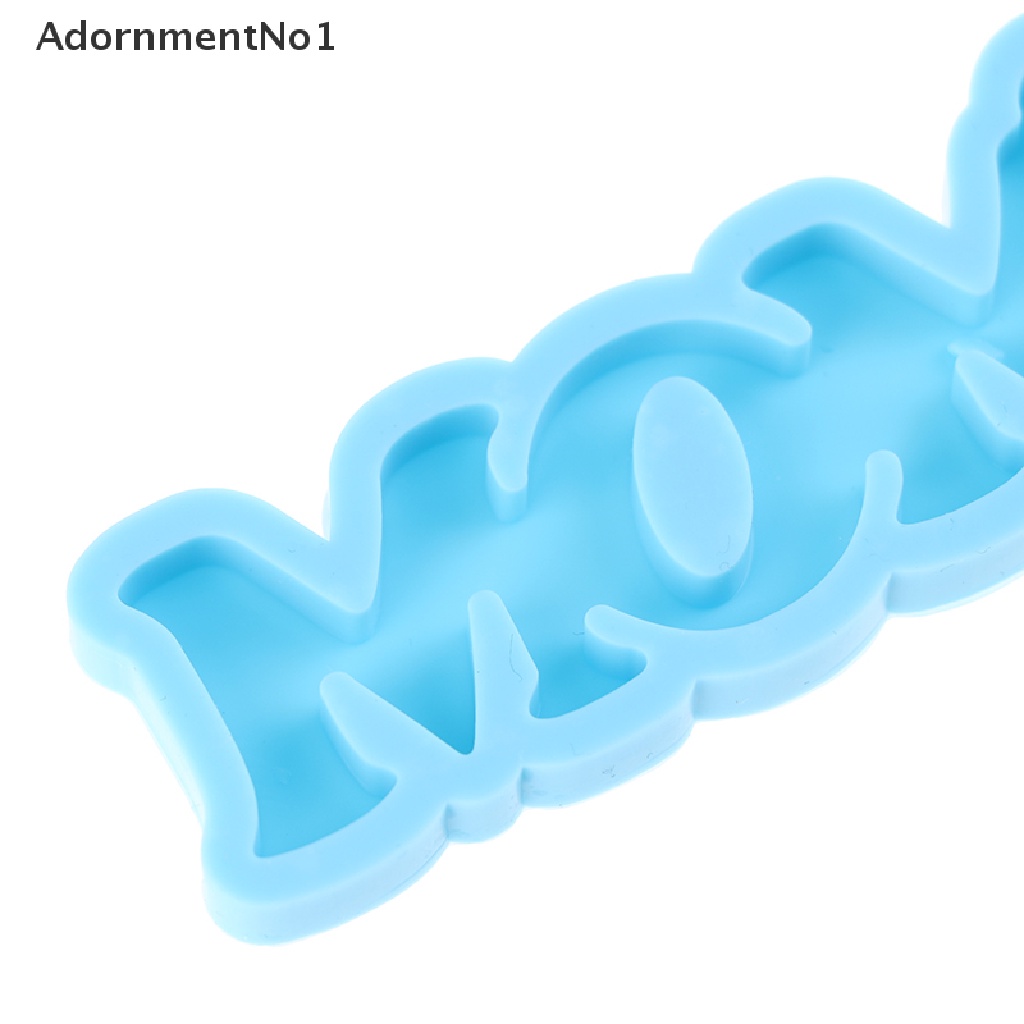 (AdornmentNo1) Cetakan Gantungan Kunci Bentuk Hati Motif Tulisan DAD / MOM DIY