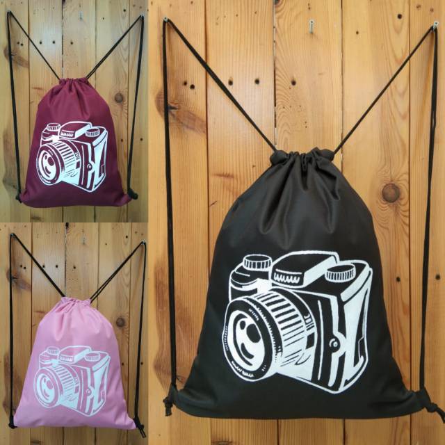 STRINGBAG TAS RANSEL SERUT SABLON | D600 WATERPROOF motif KAMERA