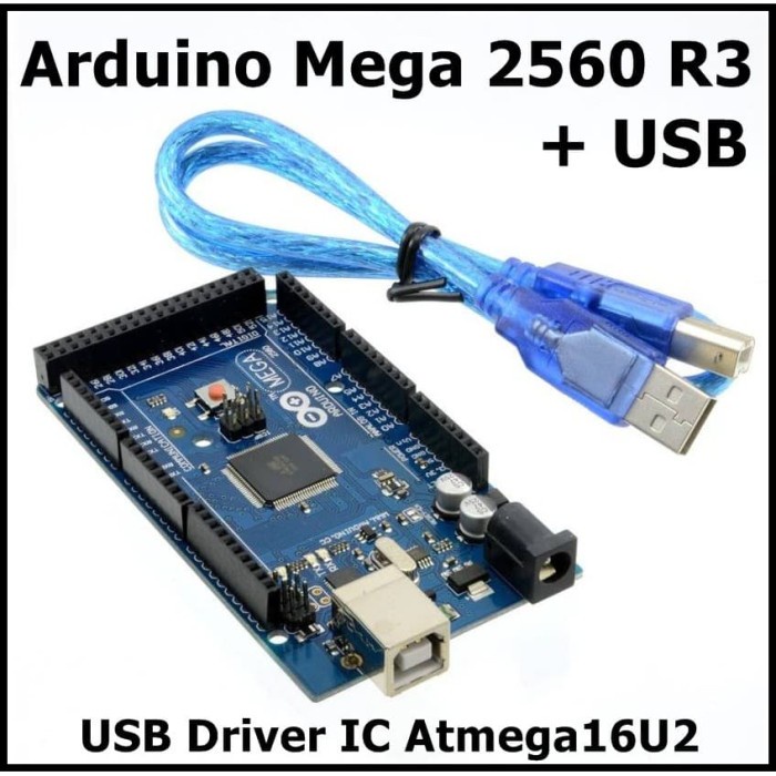 Compatible Arduino Mega 2560 R3 16u2 + Kabel USB