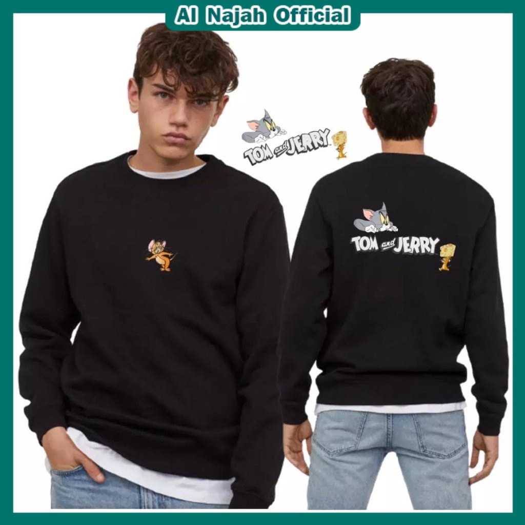 Sweater Crewneck Tom And Jerry HnM Pria Dan Wanita (unsex) Bahan tebal dan lembut versi terbaru