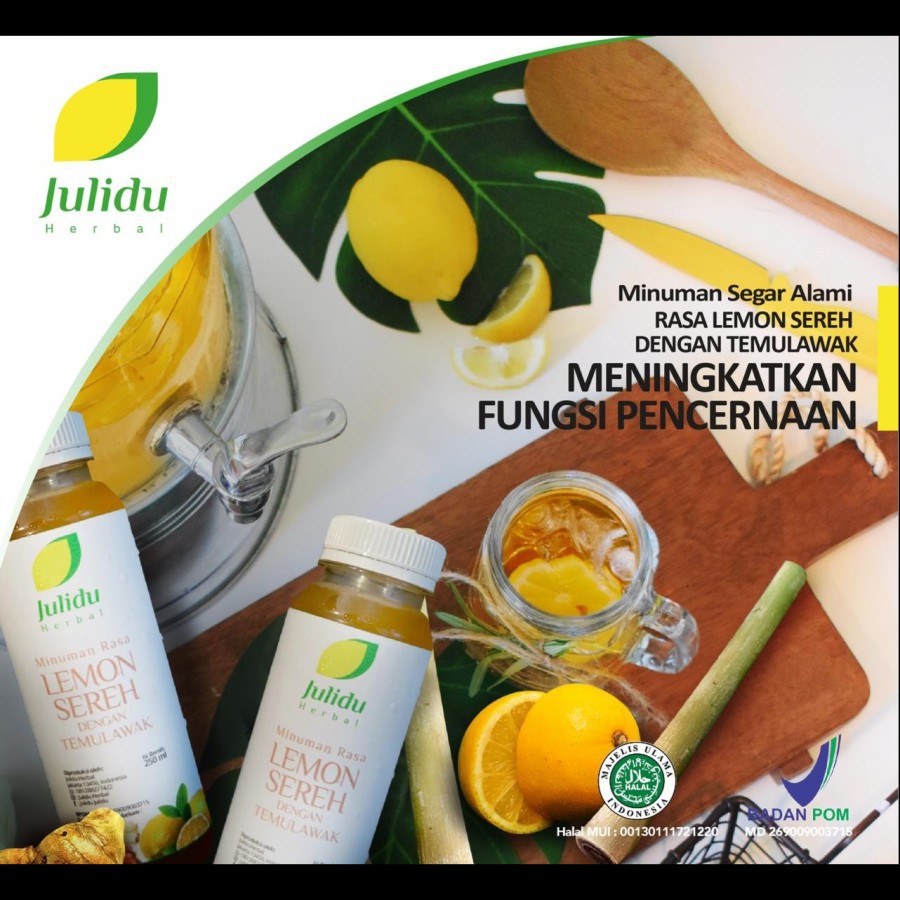 

Minuman HERBAL JULIDU Lemon Sereh dengan Temulawak / Jamu JULIDU Lemon Sereh dengan Temulawak sehat