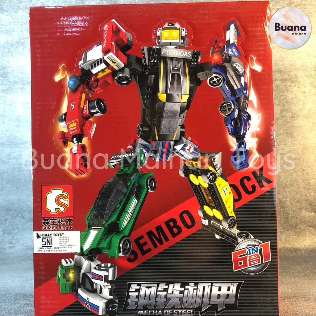 BRICKS SEMBO MECHA OF STEEL COMBINE SET 103087 BRICK MAINAN EDUKASI ANAK BLOCK AUTOBOT ROBOT