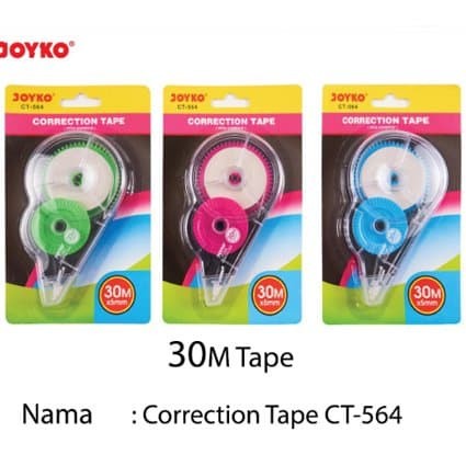 

Diskon Tipex Kertas / Corretion Tape Joyko Ct-564 Panjang 30M Gilaa!!!