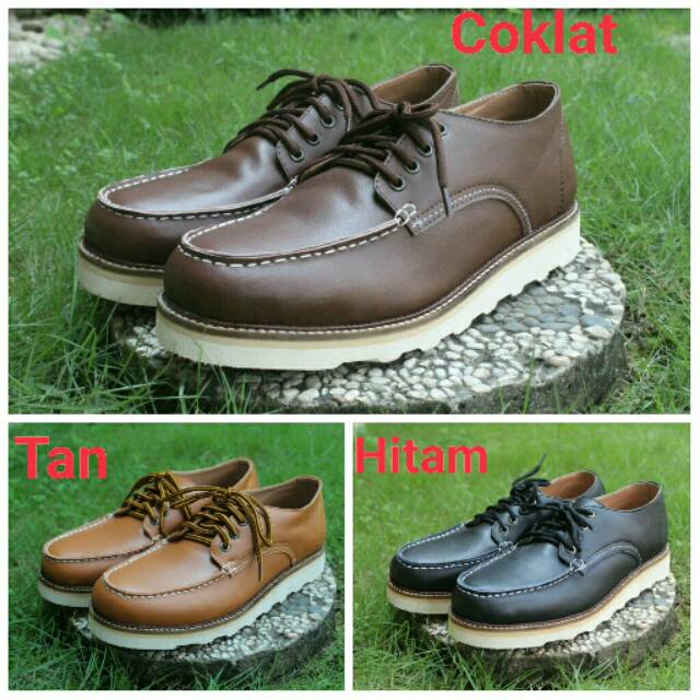 DISC 50% SEPATU LOW BOOT KULIT ASLI BLACKMASTER