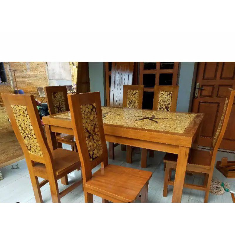 meja makan jati, makan koin jati mebel Jepara