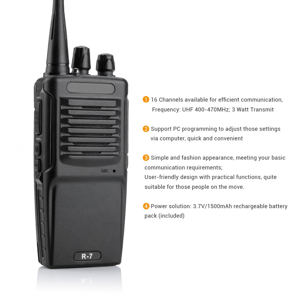 COD Walkie Talkie Handy Talkie HT Single Band 3W Dengan 16 Channel UHF