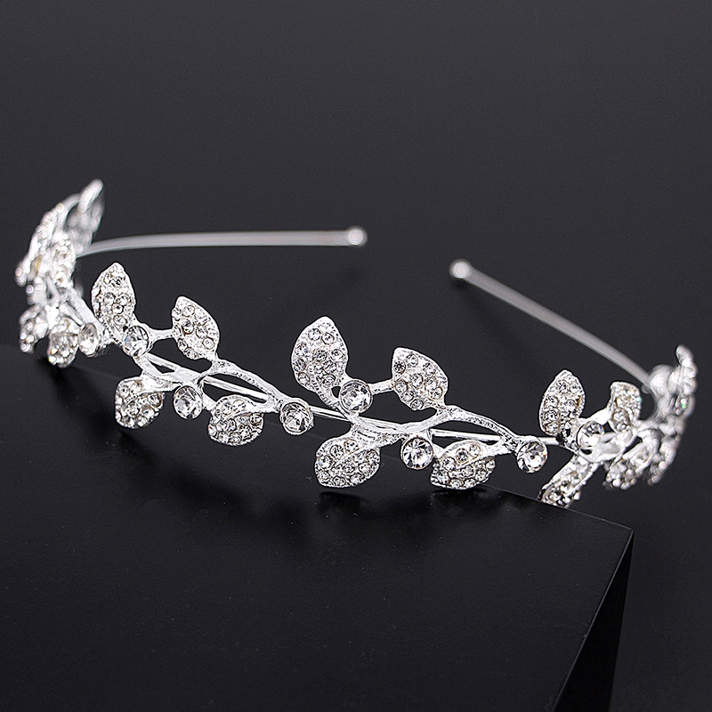 Bando Tiara Kristal Berlian Imitasi Warna Silver Untuk Pengantin/Ulang Tahun/Pernikahan