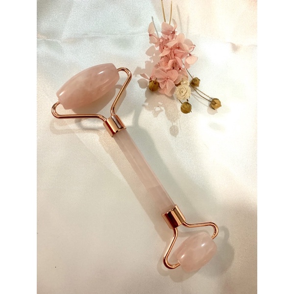roller pink Gua sha Rose quartz, gua sha