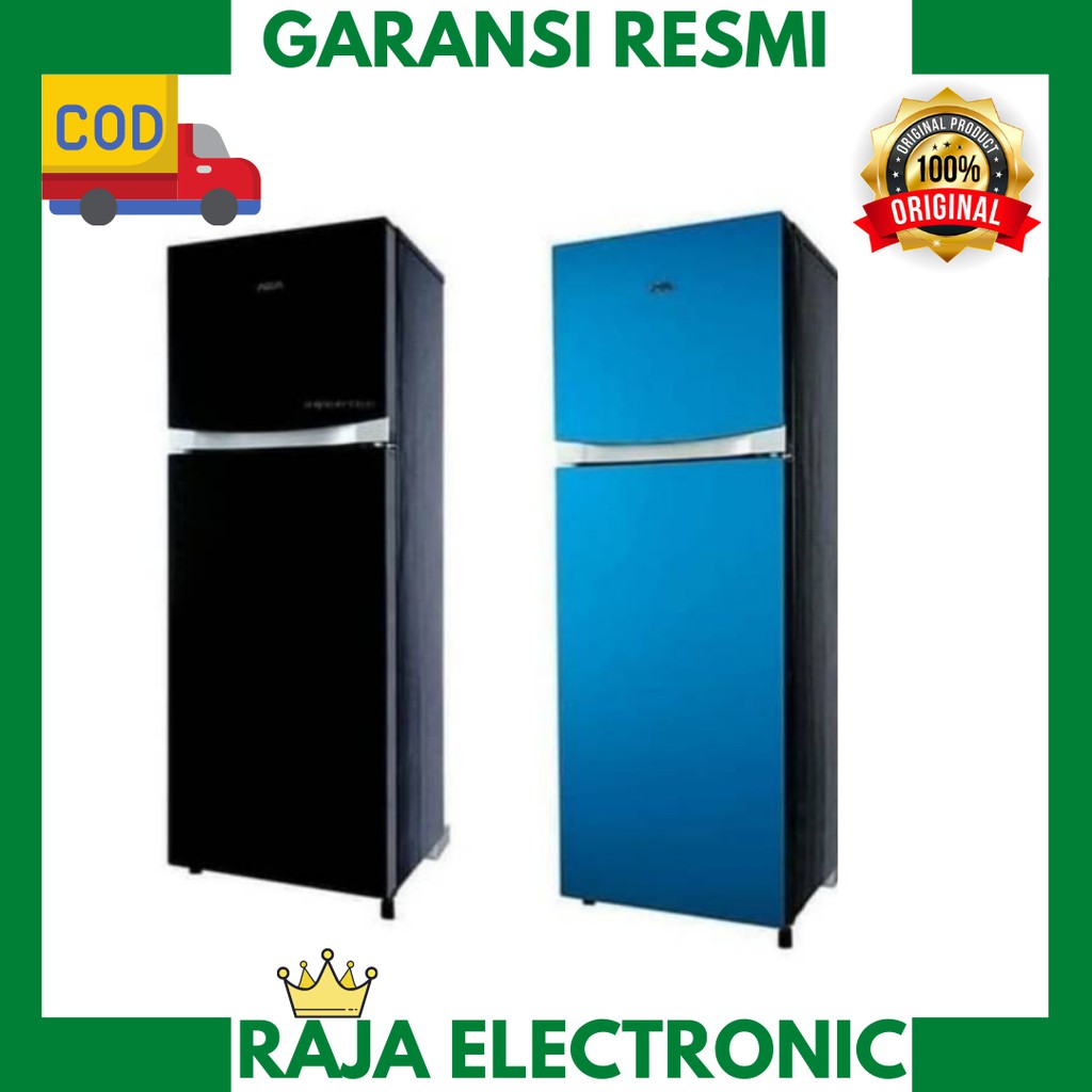 KULKAS AQUA AQR-D275R-BD/ KULKAS INVENTER 2 PINTU /AQUA AQR D275 220L