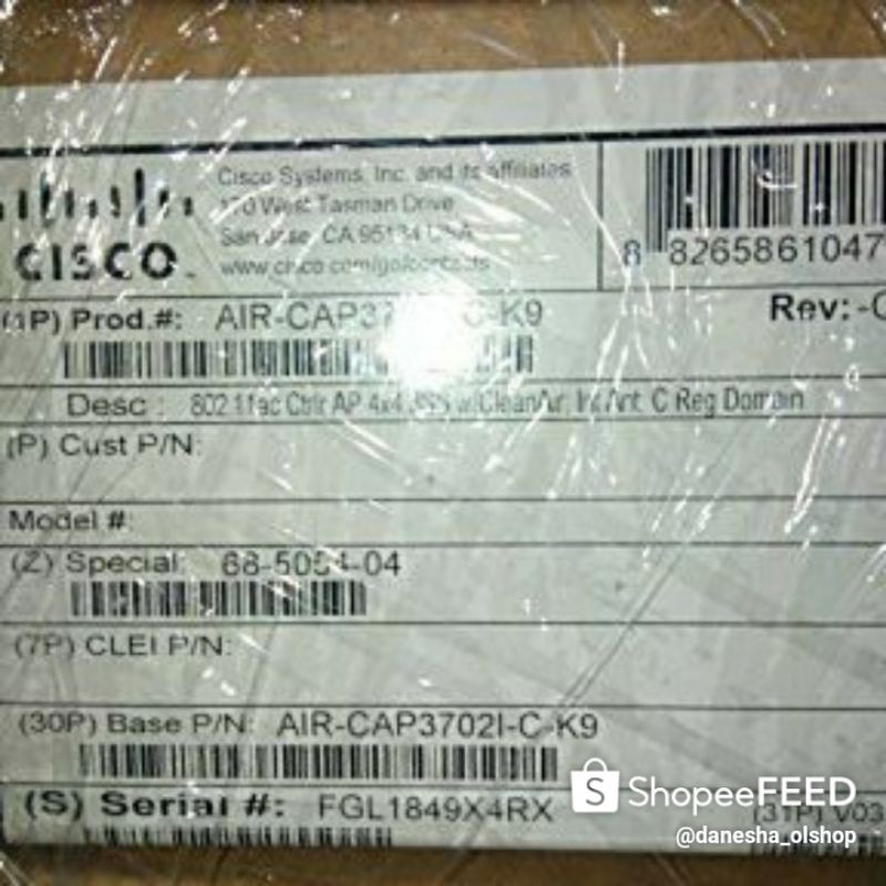 Cisco Aironet AIR-CAP3702I-C-K9
