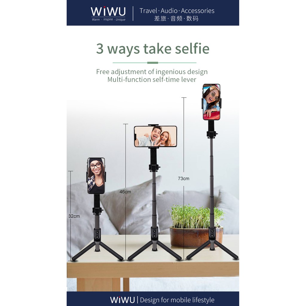 WIWU TGS-301 - Tripod Gimbal Selfie Stick