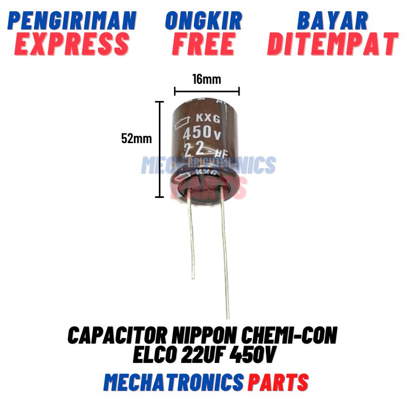 [PAS-9759] CAPACITOR NIPPON CHEMI-CON ELCO 22UF 450V