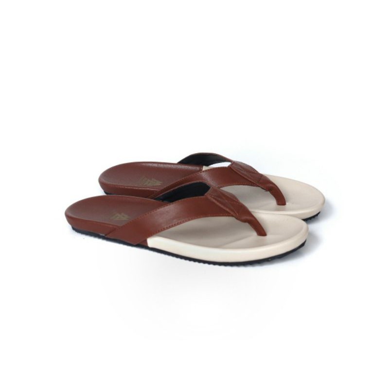 NEIL BROWN |WOLF x HEROES| Sandal Jepit Pria Casual / Sandal Distro / Sandal Kulit / Sandal Murah