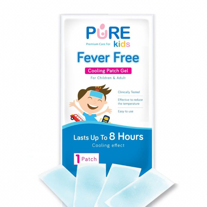 Pure Kids Fever Free Pure BB Baby Plester Penurun Panas Demam Isi 4 Pcs