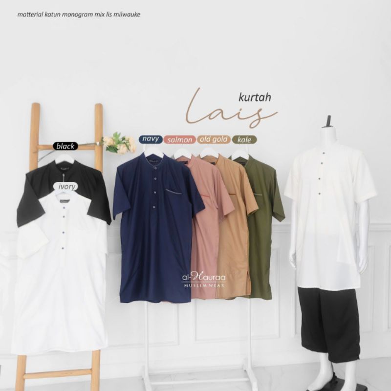 Kurtah Lais Dewasa by Al-Hauraa | Baju Koko Pria Katun Jumbo XXL