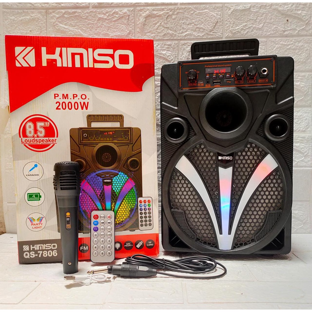 Speaker Bluetooth Portable 780 Series 8.5 Inch Free Micropone Kimiso Dan Brain Power