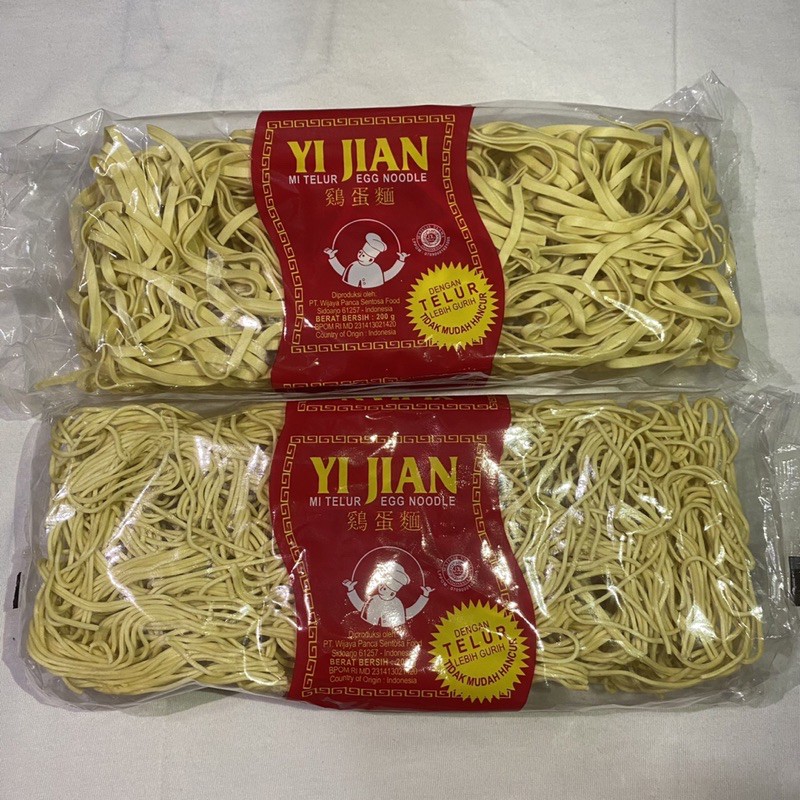 

Mie Telur / Mie Telur Yi Jian / Mie Kecil dan Mie Lebar 200gr