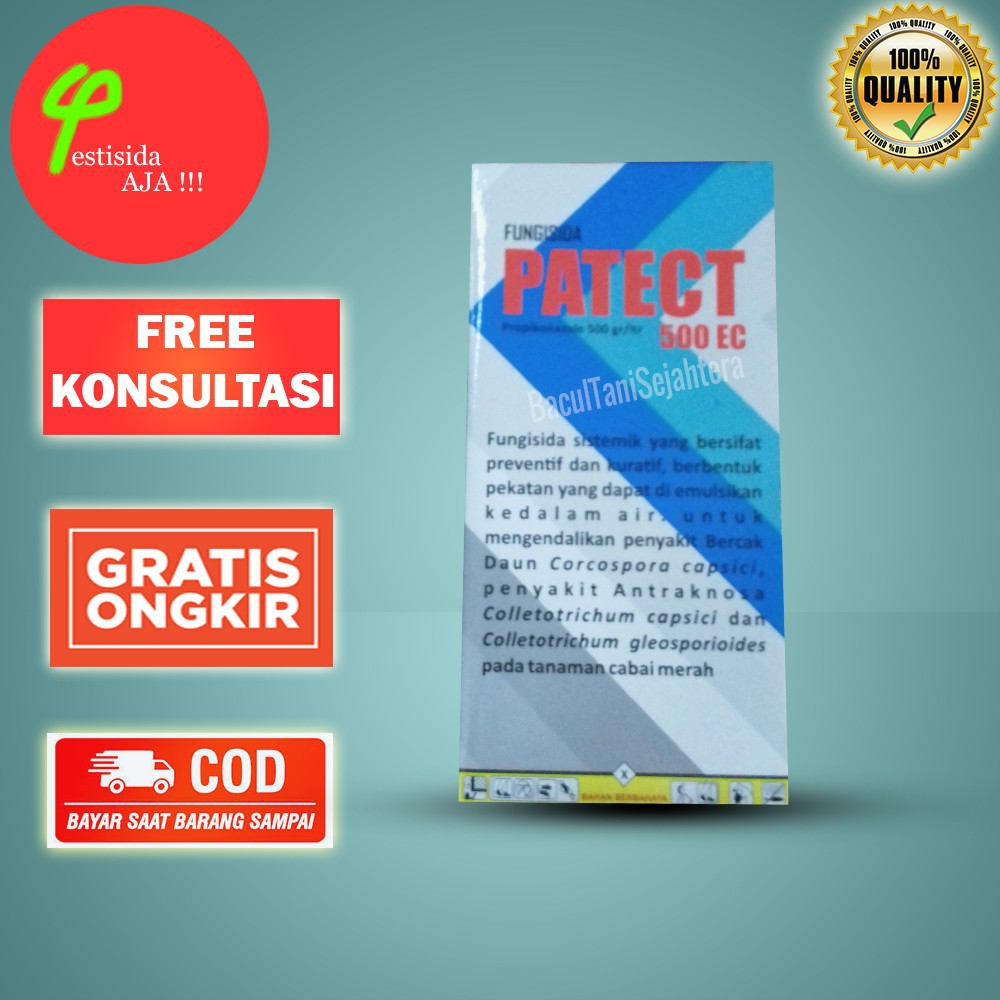 PATECT 500 EC 250 ML FUNGISIDA BUSUK DAUN BERCAK UNGU BUSUK TANAMAN