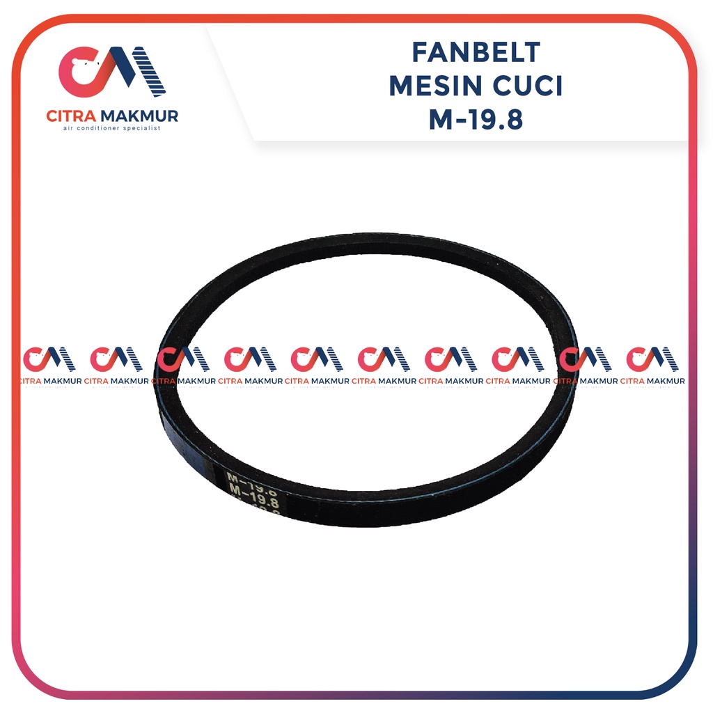 Vanbel M19.8 Mesin Cuci Samsung 1 tabung V Van Fan Belt Panbel Fanbelt Vbelt M 19.8 Panasonic NA F100