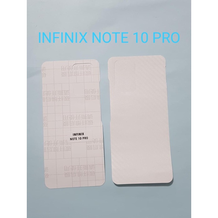 SKIN CARBON INFINIX NOTE 10 PRO ~ ANTI GORES BACK NOTE 10 PRO ~ HP