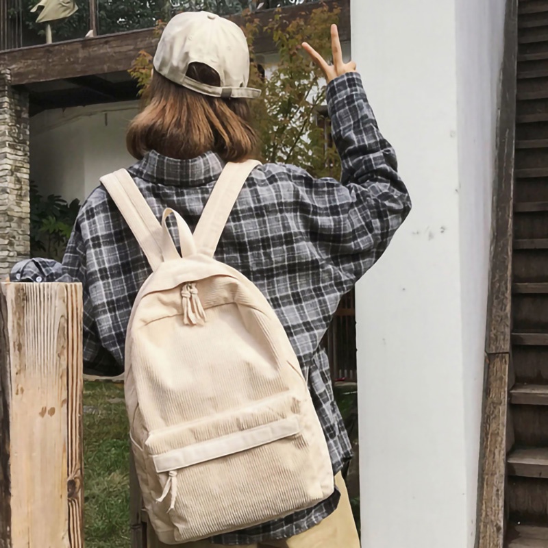YOOHUI BB015 Tas Ransel Wanita Ransel Korea Backpack Min Tao Bag Fashion Ulzzang Korea Tas Min Tao Bag Sekolah Tas Ransel Anak Sekolah Karakter Perempuan Tas Karakter Polos Ransel Tas Ransel Olahraga-6