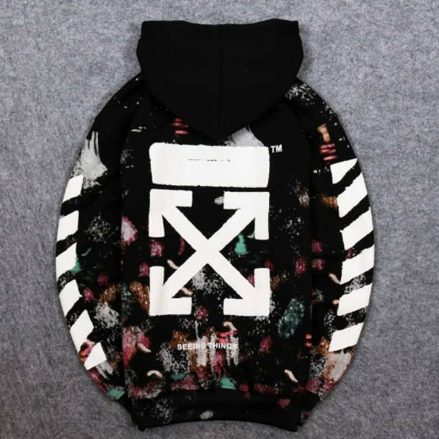 PROMO HOODIE OFF-WHITE C/O VIRGIL ABLOH (Hitam) like original