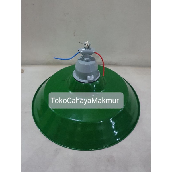 Kap Fitting Gantung Hijau WD E27 E40 Besi/Fitting Lampu Jalan E27 E40