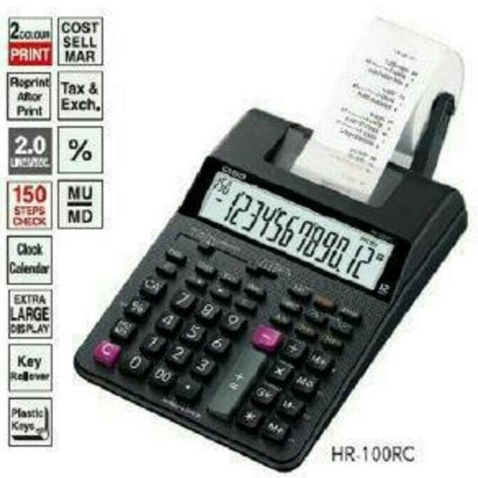 

PAKET CASIO HR-100TM + KERTAS + TINTA ~ KALKULATOR PRINTING