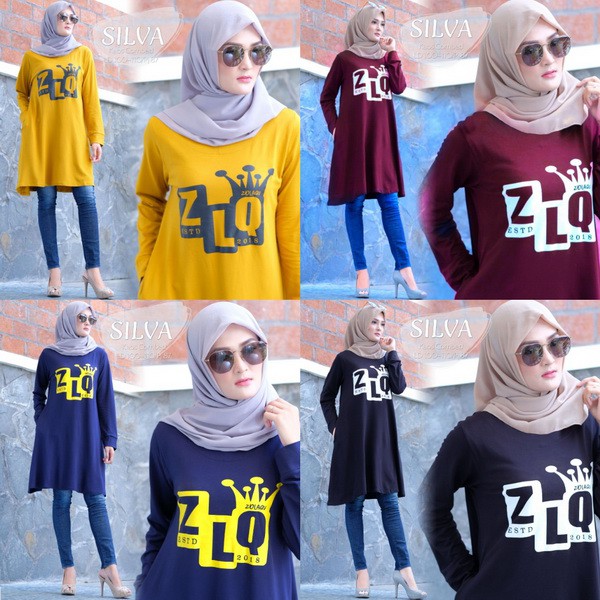 SILVA TUNIK BY SHOFIYA / TUNIK KAOS KUALITAS PREMIUM ORI / TUNIK LUCU WARNA - WARNA CERAH