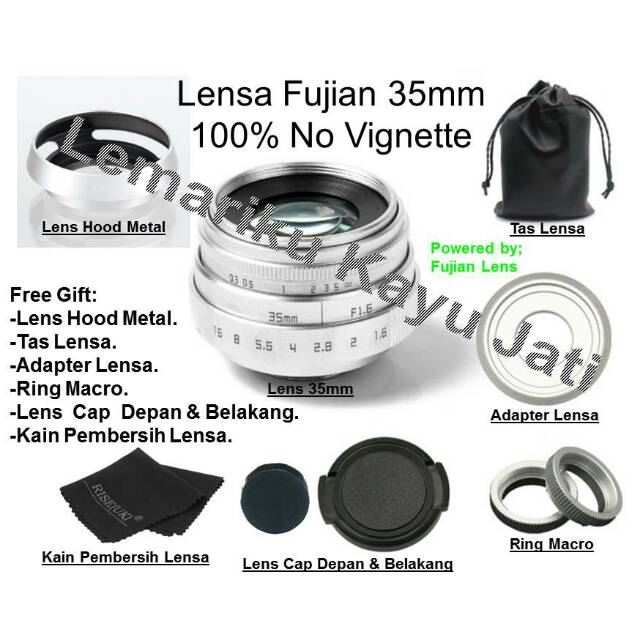 Lensa Fujian 35mm Silver