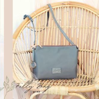 TAS SELEMPANG WANITA FELLY WARNA GREY BY HODY