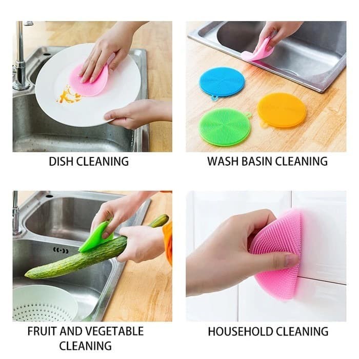 PRODUK BARU - Spons Cuci Piring Silikon / Silicone Sponge Spon Sabun - Super Bersih &amp; Serbaguna