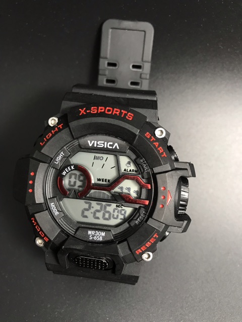 Jam tangan sport digital dewasa visica 658 anti air